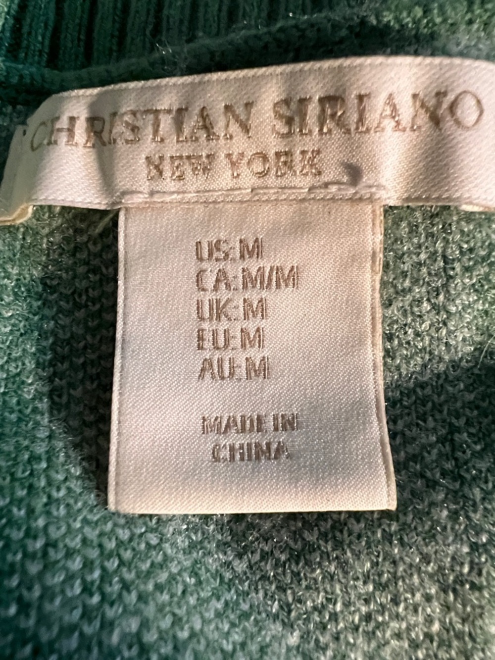 Christian Siriano Women’s Green Plaid V Neck Sweater Size Medium - Picture 5 of 6